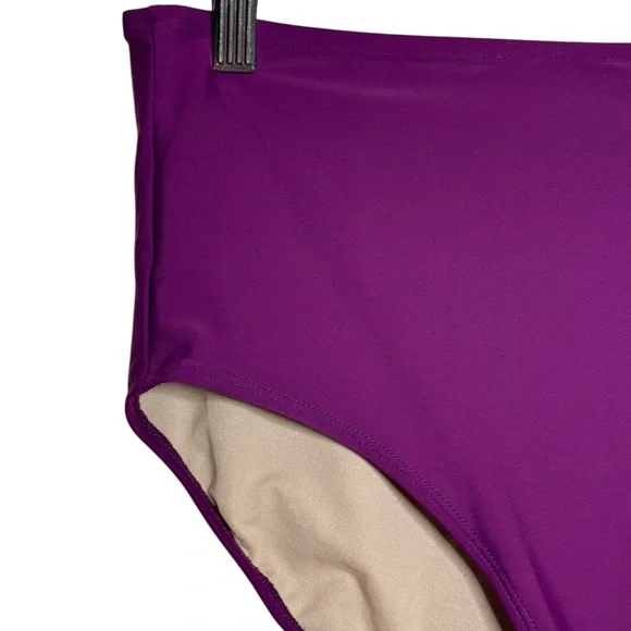 Albion Fit Plum High-Waisted Swim Bottoms SZ. M - Picture 3 of 15